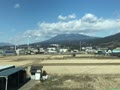 新幹線ひかりから富士山。でもちょっと残念